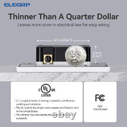 ELEGRP Digital Dimmer Light Switch for 300W Dimmable LED/CFL Lights and 600W