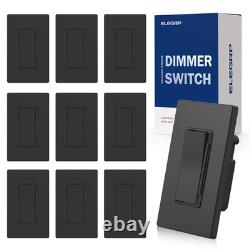 ELEGRP Dimmer Light Switch for 300W Dimmable LED/CFL Lights and 600W INC/HAL Bul