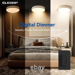 ELEGRP Dimmer Light Switch for 300W Dimmable LED/CFL Lights and 600W INC/HAL Bul