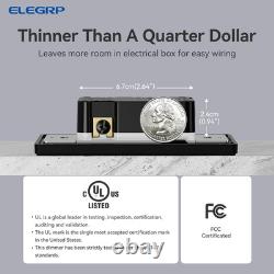ELEGRP Dimmer Light Switch for 300W Dimmable LED/CFL Lights and 600W INC/HAL Bul