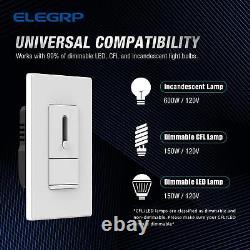 ELEGRP Slide Dimmer Switch for Dimmable LED CFL and Incandescent Light Lamp B