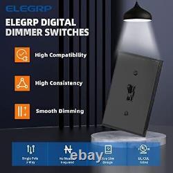 ELEGRP Toggle Dimmer Switch for Dimmable LED, CFL and Incandescent Light Lamp