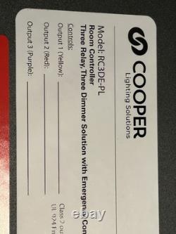 Eaton Cooper Greengate RC3DE-PL-N Room Controller 3 Relay 3 Dimmer EM New