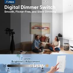 Electronic Dimmer Switch, Touch Button Control, Single-Pole with LED Indicato