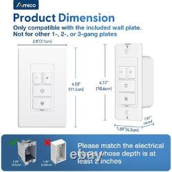 Electronic Dimmer Switch, Touch Button Control, Single-Pole with LED Indicato
