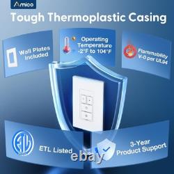 Electronic Dimmer Switch, Touch Button Control, Single-Pole with LED Indicato