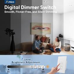 Electronic Dimmer Switch, Touch Button Control, Single-Pole with LED Indicator