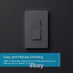 Elegant Diva Smart Dimmer Switch for Seamless Caséta Integration Light Almond