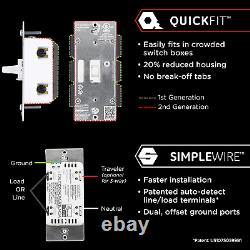 Enbrighten 47866 Z-Wave plus Smart Light Dimmer Quickfit and Simplewire, Compati