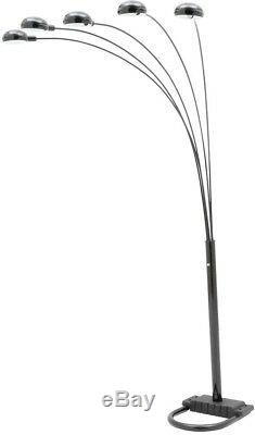 Floor Lamp Black 84 in. 5 Lights Arms Arch With Dimmer Switch Home Room Decor