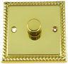 G&h Monarch Roped Polished Brass 1 2 3 4 Gang V-pro Led Dimmer Light Switches