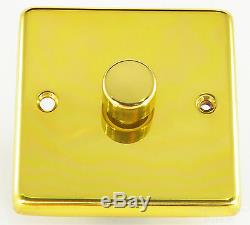 G&H Steel, Chrome, Brass, Bronze 1 2 3 4 Gang V-Pro LED Dimmer Light Switches