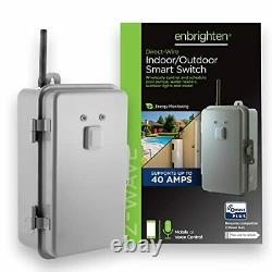 GE Z-Wave Plus 40-Amp Indoor/Outdoor Metal Box Smart Switch, Direct Wire