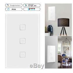 Google Home Smart Switch WiFi Dimmer Light Switch Wall Mount Remote Control