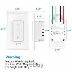 Gosund Smart Dimmer Switch, Wifi Wall Light Switch Compatible with Alexa and