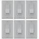 Gray Rocker Dimmer Switch For Dimmable Led, Halogen And Incandescent Bulbs, Sing