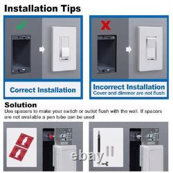 Gray Rocker Dimmer Switch for Dimmable LED, Halogen and Incandescent Bulbs, Sing
