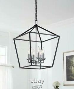 HDC-Weyburn 6-Light Black and Polished Chrome Caged Chandelier Dimmer Switch