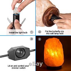 Haraqi Himalayan Salt Lamp Cord and Bulb with Dimmer Switch, Original Replacement