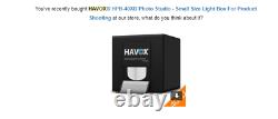 Havox HPB-40XD Photo Studio Light Box with 4 LED bars & dimmer switch, 16x16x16