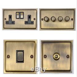 Highline Antique Bronze HAB3 Light Switches, Plug Sockets, Dimmers, Cooker, TV