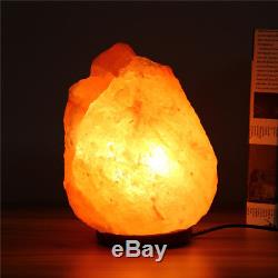 Himalayan Natural Ionic Crystal Salt Rock Light Lamp Air Purifier with Bulb 7-33Lb