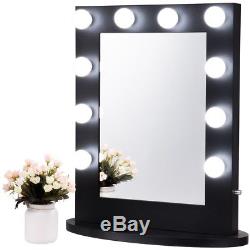Hollywood Makeup Vanity Mirror Lighted Tabletops Mirror with Dimmer Switch Black