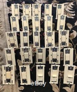 Huge Lot Of 25 Lutron Vareo Switches, Dimmers And Fan Speed Control! Light Almond