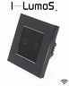 I Lumos Black Aluminium Frame Touch, Dimmer, Remote & Wifi Led Light Switches