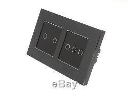 I LumoS Black Aluminium Frame Touch, Dimmer, Remote & WIFI LED Light Switches