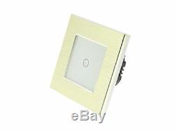 I LumoS Gold Aluminium Frame Touch, Dimmer, Remote & WIFI LED Light Switches
