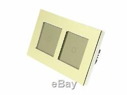 I LumoS Gold Aluminium Frame Touch, Dimmer, Remote & WIFI LED Light Switches
