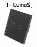 I Lumos Luxury Black Glass Panel Touch Wifi/4g Remote Dimmer Led Light Switches