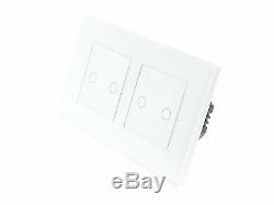 I LumoS Modern White Glass Frame Touch, Dimmer, Remote & WIFI LED Light Switches