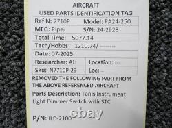 ILD-2100 Tanis Instrument Light Dimmer Switch with STC