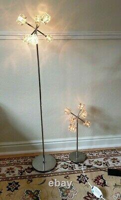 Ikea Ice Cube Floor Lamp and matching table lamp light dimmer switch pair