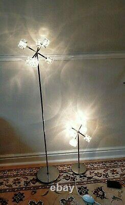 Ikea Ice Cube Floor Lamp and matching table lamp light dimmer switch pair