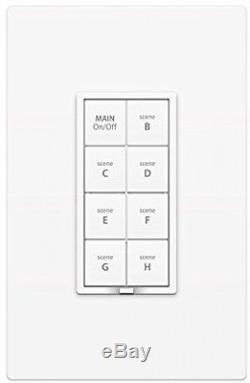 Insteon Keypad Dimmer Switch (Dual-Band), 8-Button, Home Lighting Control White