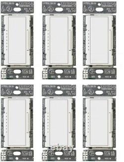 LED/CFL Dimmers 6-Pack 150-Watt Single-Pole 3-Way White Dimming Fade Switch