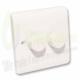 Led Dimmer Double Light Switch For Dimmable Lighting White 3w To 250w 240v