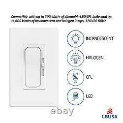 LED Dimmer Switch On/Off Wall Dimmer Switch with Dimmable Slide