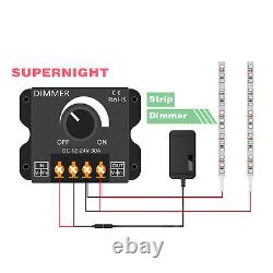 LED Dimmer Switch PWM Dimming Knob LED Light Strip Brightness Control 12V24V 30A