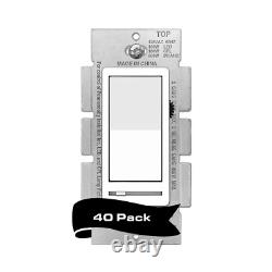 LED Dimmer Switch, Rocker, Single Pole, 3-way Dimmer, For Dimmable LED/CFL Bulbs