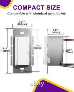 LED Driver and Dimmer Switch in One 60W, 120V AC to 12V DC, Compatible with Most