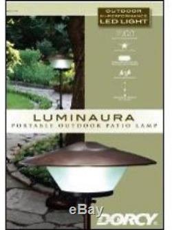 LED Patio Deck Light Floor Table Lamp Indoor Outdoor Dimmer Switch 60 in. Bronze