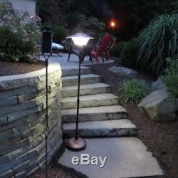 LED Patio Deck Light Floor Table Lamp Indoor Outdoor Dimmer Switch 60 in. Bronze