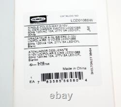 LOT 10 x Hubbell HUBW LCD0108SW DIM SLIDER SP&3W 0-10V 8A LED WH LED DIMMER