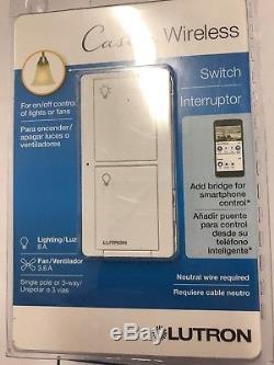 LOT OF 10 Lutron Caseta Wireless Switch PD-6ANS-WH-R White for Lights or Fans