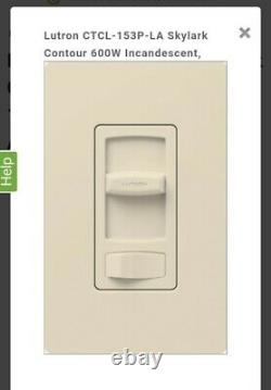 (LOT OF 12)Lutron Skylark Contour CL CTCL-153P-LA LIGHT ALMOND 3-Way Dimmer