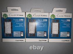 LOT OF 3 Lutron Caseta Wireless Smart Lighting ELV Dimmer Switch PD-5NE-WH